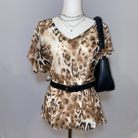 Show Me Your Mumu Cheetah Print mesh shirt / Mini Dress size small - Picture 3 of 7